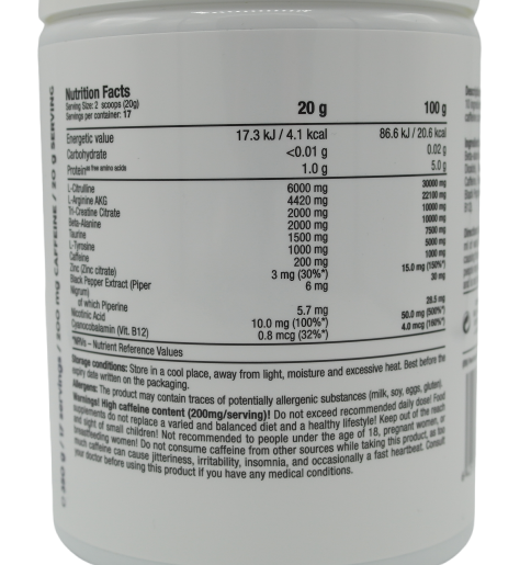 Space Nitro - Workout Booster - ICE Blueberry - 350g