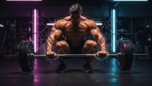 Athleten im Gym mit intensivem Pump – Space Electro Rage Pre Workout